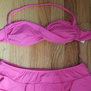 Land's End Canvas Hot Pink/Coral Bikini